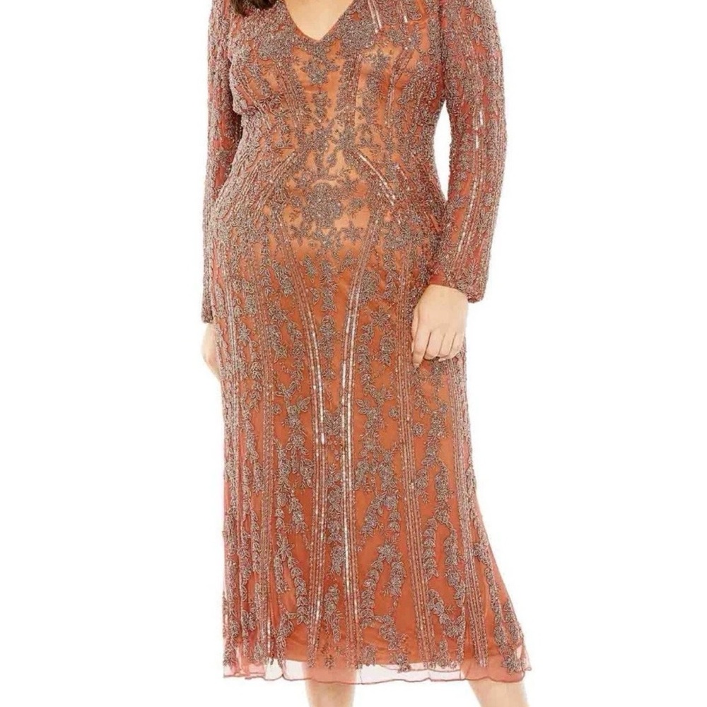 Mac Duggal NWT STYLE 5938 Rosewood (copper) size 20W